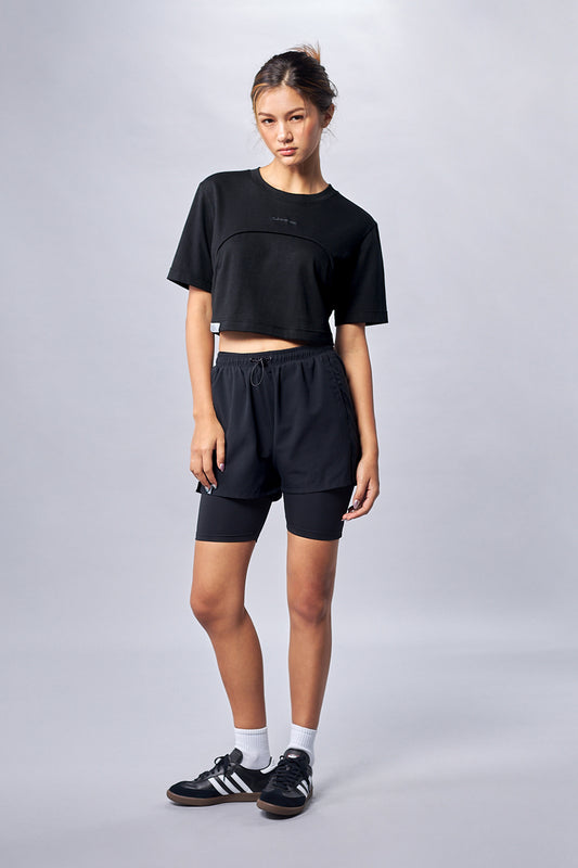 Black Layered Shorts