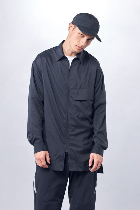 Black 2-Way Zipper Shirt