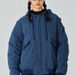 Blue Ruched Puffer Jacket
