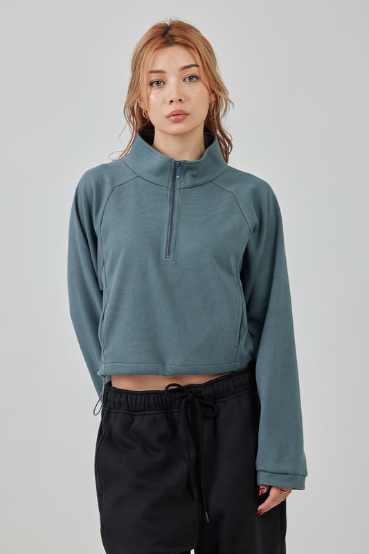 Grey Half-Zip Sweatshirt