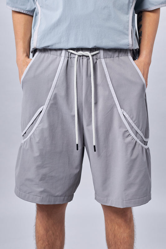 Gray Chrysalis Drawstring Shorts