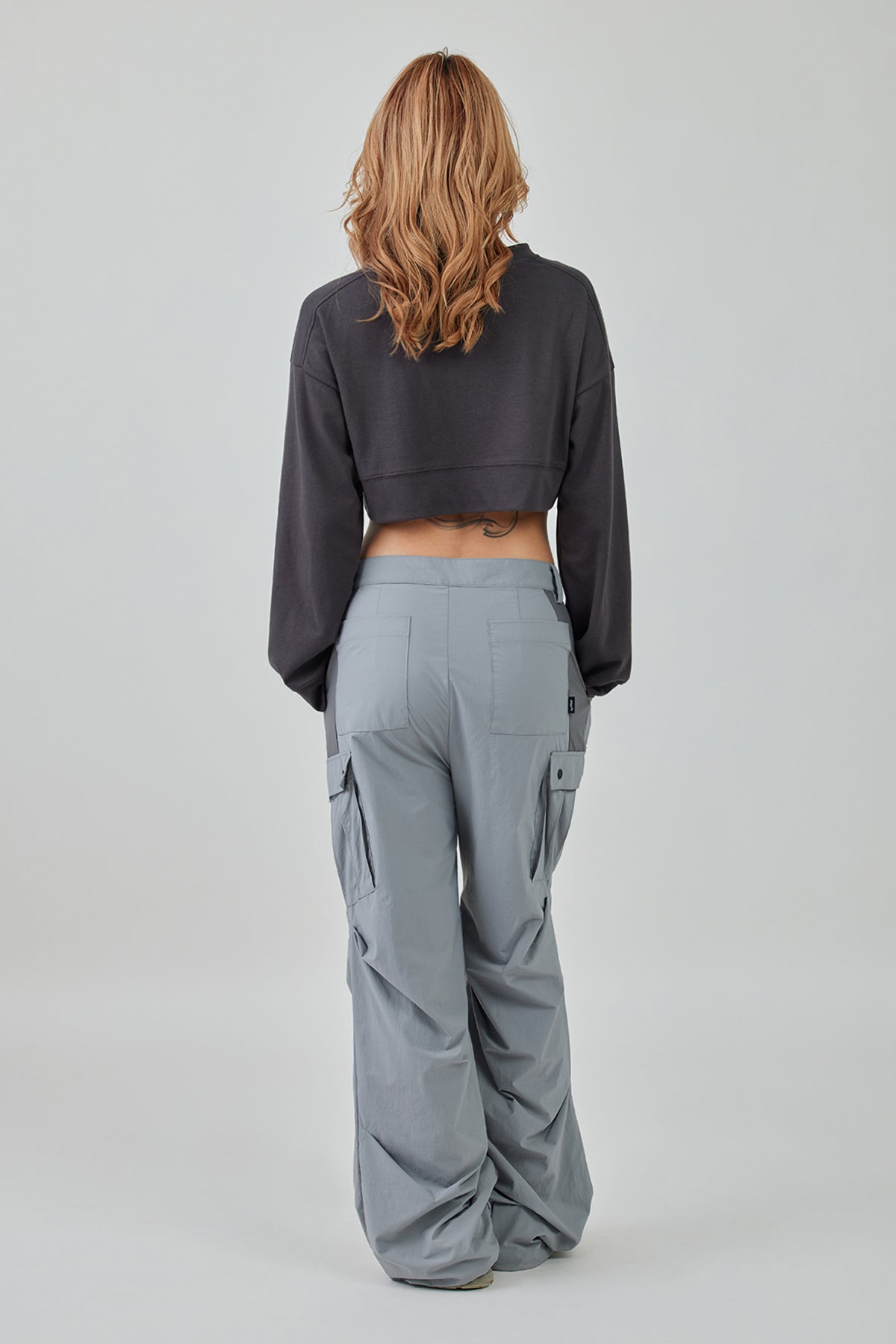 Grey Twisted Track Pants